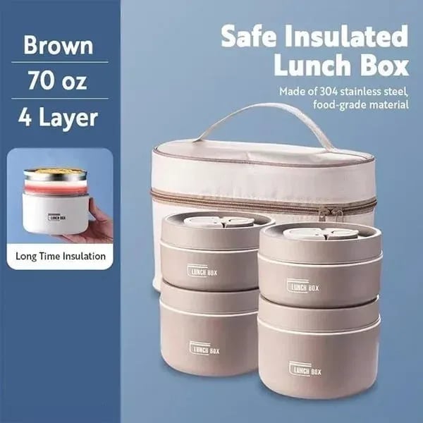 🔥Hot Sale 49% OFF🔥Portable Insulated Lunch Container Set🥗